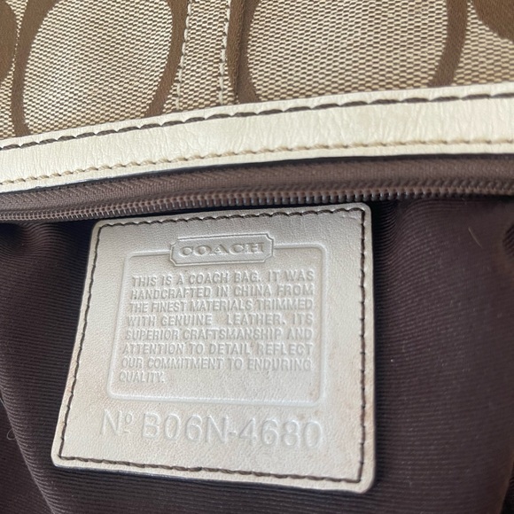 Coach Brown Signature Canvas Crossbody Bag EUC - Picture 6 of 12